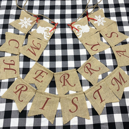 Christmas Party Decoration Set Christmas Letter Flag Banner Spiral Tag Cake Flag-garmade.com