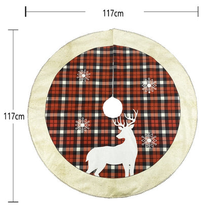 Christmas Ornaments Holiday Scene Elk Pattern Christmas Tree Bottom Decoration-garmade.com