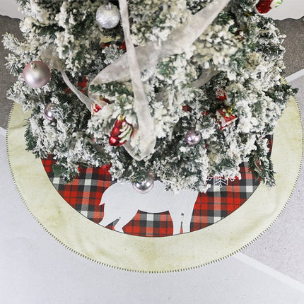 Christmas Ornaments Holiday Scene Elk Pattern Christmas Tree Bottom Decoration-garmade.com