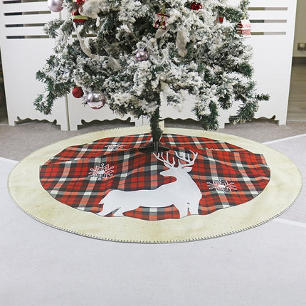 Christmas Ornaments Holiday Scene Elk Pattern Christmas Tree Bottom Decoration-garmade.com