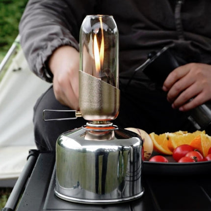 Fire-Maple Outdoor Metal Gas Tank Cover Camping G2 Flat Gas Tank Metal Cover(Bright Silver)-garmade.com