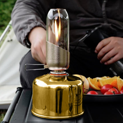 Fire-Maple Outdoor Metal Gas Tank Cover Camping G2 Flat Gas Tank Metal Cover(Shiny Gold)-garmade.com