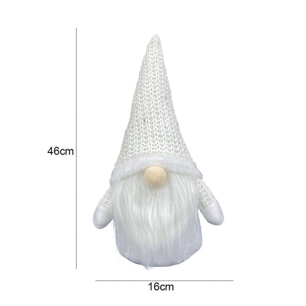 Christmas Decorations Window Decorations for Faceless Elderly Dolls Decorative Dolls(White)-garmade.com