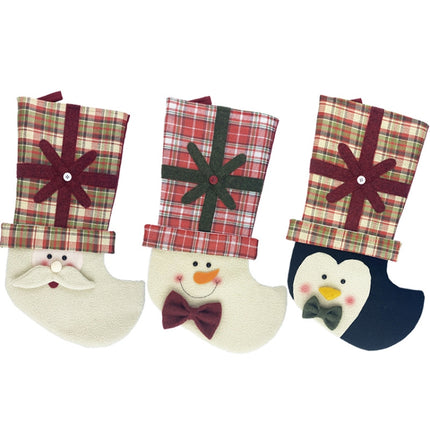 Christmas Stocking Gift Bag Children Gift Bag Christmas Tree Decoration Pendant(Snowman)-garmade.com