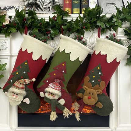 Christmas Decorations Christmas Socks Gift Bags Christmas Gifts Pendants(Snowman)-garmade.com