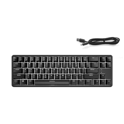Ajazz K680T Mini USB Wired Dual-mode Charging 68-keys Laptop Bluetooth Mechanical Keyboard, Cable Length: 1.6m, Style:Black Shaft(Black)-garmade.com