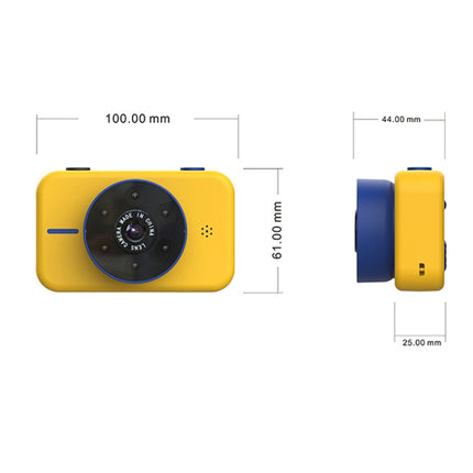 4K HD Mini Children Camera Front and Rear Dual Camera 50 Million Pixel Digital Camera(Yellow)-garmade.com