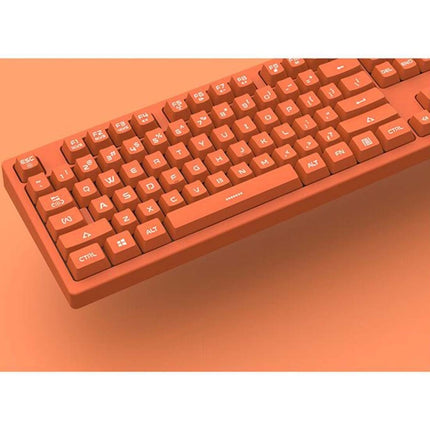 Ajazz DKS100 104 Keys Office Luminous Game Tea Axis Mechanical Keyboard, Cable Length: 1.5m(Orange )-garmade.com