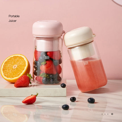 LL-GZ19 Juicer Rechargeable Household Mini Juice Cup Portable Student Dormitory Small Electric Juice Cup(Pink)-garmade.com