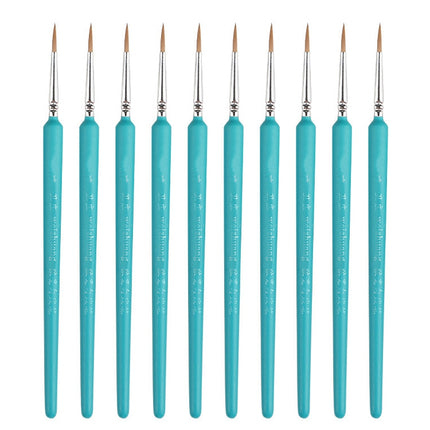 10 PCS 4 WeiZhuang Hook Line Pen Painting Hand-painted Watercolor Wolf Mint Hook Line Pen Painting Stroke Thin Line Brush, Color:Sky Blue-garmade.com