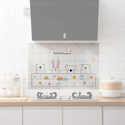 5 PCS Kitchen Cabinet Stove Oil-Proof Self-Adhesive Sticker, Style:Transparent Type(Cute Pet)-garmade.com