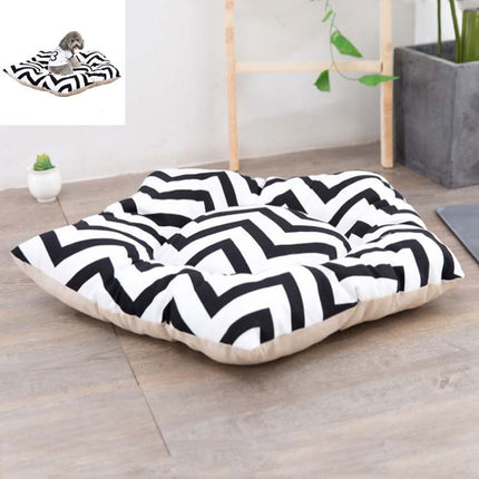 Pet Tent Sleeping Mat Dog Bed, Specification: Medium 45cm(Black Stripes)-garmade.com