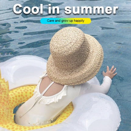 Children Sun Flower Seat Ring Swimming Ring Baby Inflatable Lifebuoy with Pillow-garmade.com