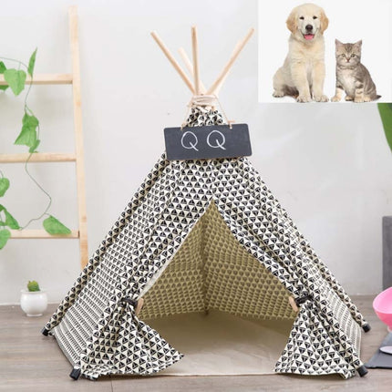 Dhow Removable And Washable Foldable Pet Tent Cat Tent Dog Tent, Style:Without Cushion, Size:Small 40×40×50cm-garmade.com