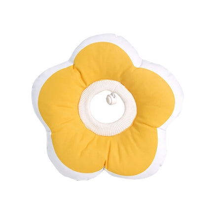 Cute Flower Shaped Pet Anti-licking Collar, Specification: L(Yellow)-garmade.com
