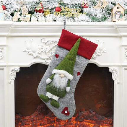 Christmas Decorations Faceless Doll Socks Gift Bag Christmas Tree Pendant(Grey)-garmade.com
