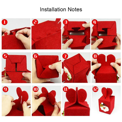 Foldable Apple Gift Packaging Bag Creative Non-Woven Bag Christmas Decoration(Snowman)-garmade.com