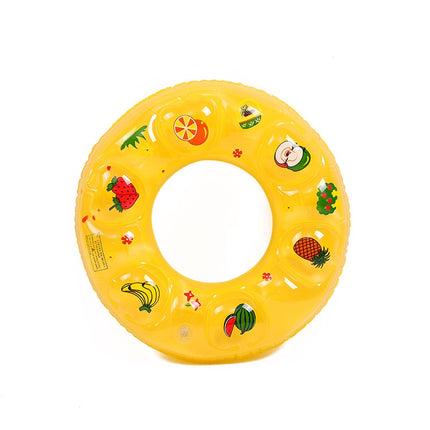 10 PCS Cartoon Pattern Double Airbag Thickened Inflatable Swimming Ring Crystal Swimming Ring, Size:70 cm(Yellow)-garmade.com