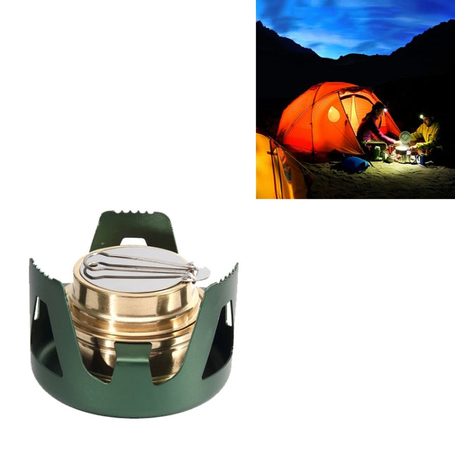 Outdoor Camping Alcohol Stove Vaporized Liquid Alcohol Atove Mini Alcohol Stove Portable Creative Alcohol Stove(Dark Green)-garmade.com