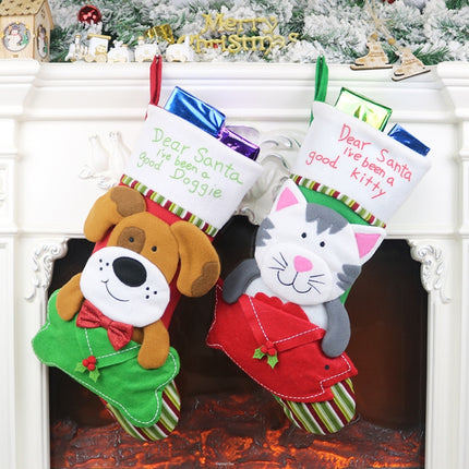 Christmas Ornaments Dog Cat Envelope Socks Christmas Tree Decorations Gift Bag(Cat)-garmade.com