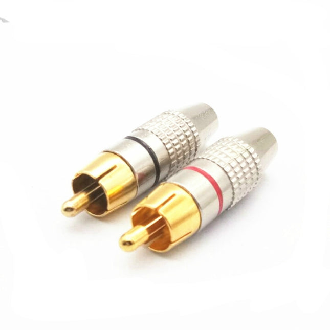30 PCS / 15 Pairs 270RCA Lotus Head AV Plug Video Head Audio Head RCA Plug Lotus Plug(Color Random Delivery)-garmade.com