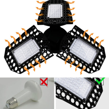 LED E27 Plant Growth Light Three-leaf Folding Seedling Planting Supplement Light, Power: 126 Beads-garmade.com