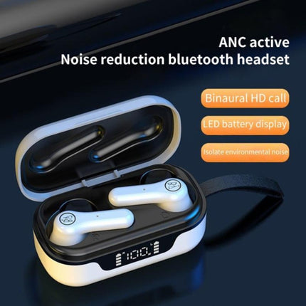 ANC PRO Touch 5.0TWS Master-slave Switch Wireless Bluetooth Headset Intelligent Noise Cancelling(Black)-garmade.com