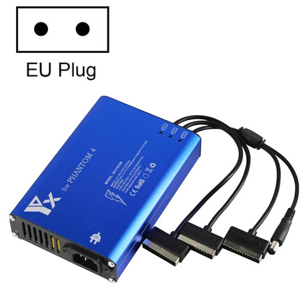For DJI Phantom 4 Pro Advanced+ Charger 4 in 1 Hub Intelligent Battery Controller Charger, Plug Type:EU Plug-garmade.com