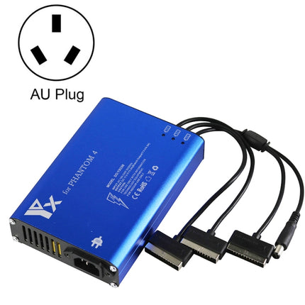 For DJI Phantom 4 Pro Advanced+ Charger 4 in 1 Hub Intelligent Battery Controller Charger, Plug Type:AU Plug-garmade.com