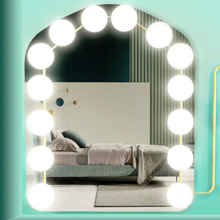14 LEDs Mirror Front Light Dimmable Makeup Mirror USB Touch Control Light-garmade.com