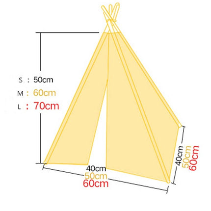 Pet Tent Removable And Washable Wooden Cat Kennel with Cushion, Specification: Medium 50×50×60cm(Yellow)-garmade.com