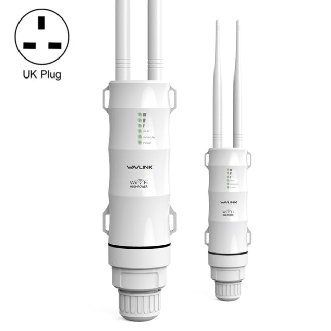 WAVLINK AC600 AP 2.4G/5G Dual Frequency Outdoor High Power Repeater, Pulg Type:UK Plug-garmade.com