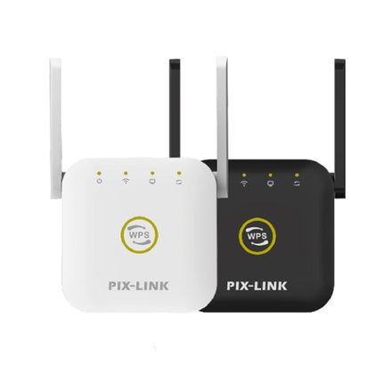 PIX-LINK WR22 300Mbps Wifi Wireless Signal Amplification Enhancement Extender, Plug Type:EU Plug(Black)-garmade.com
