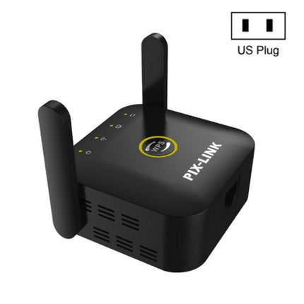 PIX-LINK WR22 300Mbps Wifi Wireless Signal Amplification Enhancement Extender, Plug Type:US Plug(Black)-garmade.com