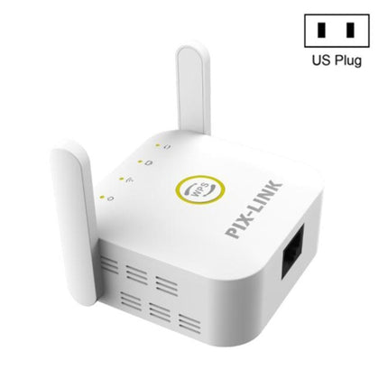 PIX-LINK WR22 300Mbps Wifi Wireless Signal Amplification Enhancement Extender, Plug Type:US Plug(White)-garmade.com