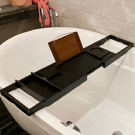 Bathroom Multifunctional Retractable Bathtub Shelf Rack, Style:Single Box-garmade.com