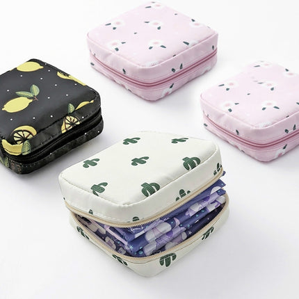 3 PCS Travel Portable Sanitary Napkin Thickened Storage Bag(Cactus)-garmade.com