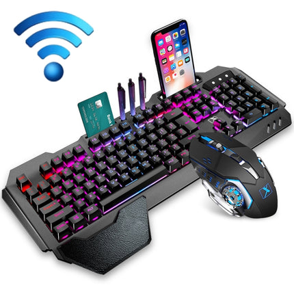K680 RGB Rechargeable Gaming Wireless Keyboard and Mouse Set(Black)-garmade.com