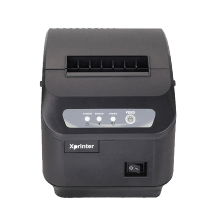 Xprinter XP-Q200II Thermal Small Receipt Printer Catering And Kitchen Receipt Printer 80mm Cutter, Interface Type:USB COM Interface(UK Plug)-garmade.com