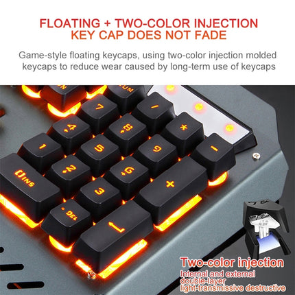 618 Internet Cafe Game Manipulator Keyboard and Mouse Set, Cable Length: 1.6m(Black )-garmade.com