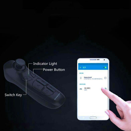 VR Glasses Remote Control Android Mobile Phone E-book Page Flip Short Video Shooting Selfie Bluetooth Handle(Black)-garmade.com