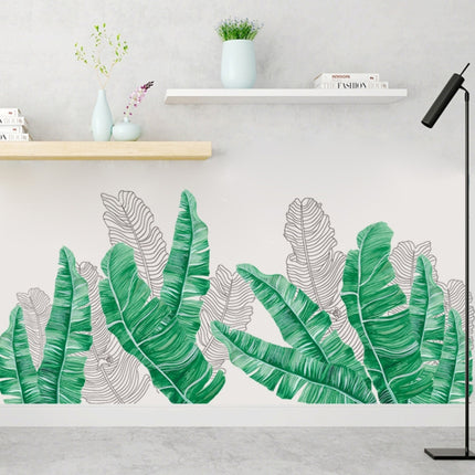 2 PCS FX-C24 Green Shade Banana Leaf Home Wall Decoration Self-adhesive Removable Wall Stickers-garmade.com