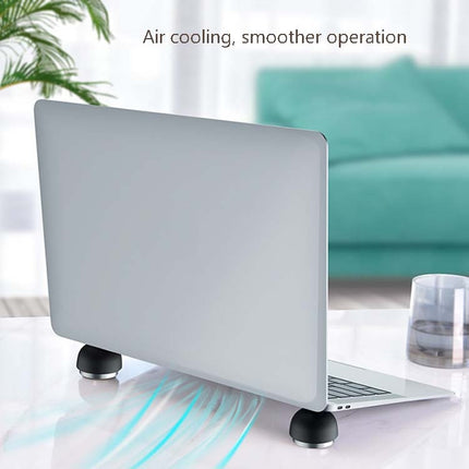 Creative Laptop Compact Portable Invisible Mushroom Stand Desktop Heightening Fan Heater Shelf(Black)-garmade.com