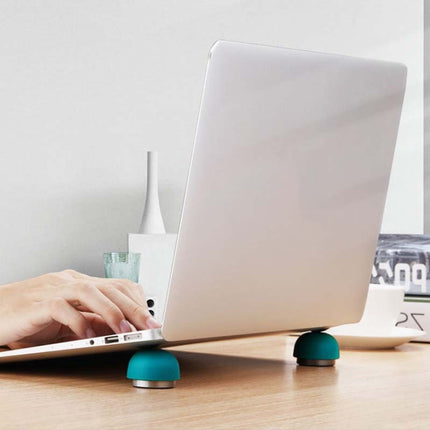 Creative Laptop Compact Portable Invisible Mushroom Stand Desktop Heightening Fan Heater Shelf(Green)-garmade.com