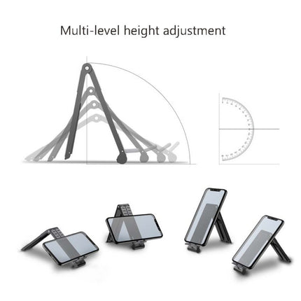 Metal Laptop Stand Computer Cooling Folding Mini Flat Raised Bracket(Grey)-garmade.com