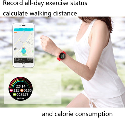 Bozlun B36 1.04 inch Color Screen Smart Bracelet, IP68 Waterproof,Support Heart Rate Monitoring/Menstrual Period Reminder/Call Reminder(Red )-garmade.com