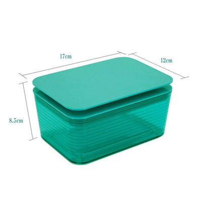 Wet Tissue Box Plastic Portable Multi-function Drawer With Lid(Dark Green)-garmade.com