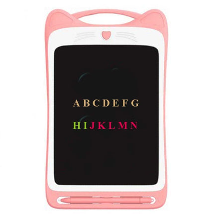 12 inch Children LCD Drawing Board Handwriting Board Light Energy Electronic Small Blackboard, Style:Color Highlight(Pink)-garmade.com
