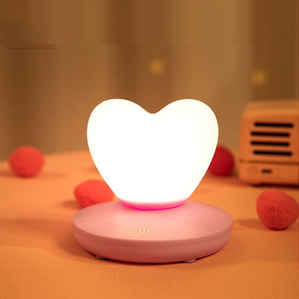 USB Bedside Nursing Night Light Romantic Love Heart Touch Sensing Light(Purple Love)-garmade.com