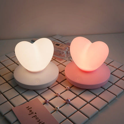 USB Bedside Nursing Night Light Romantic Love Heart Touch Sensing Light(Purple Love)-garmade.com